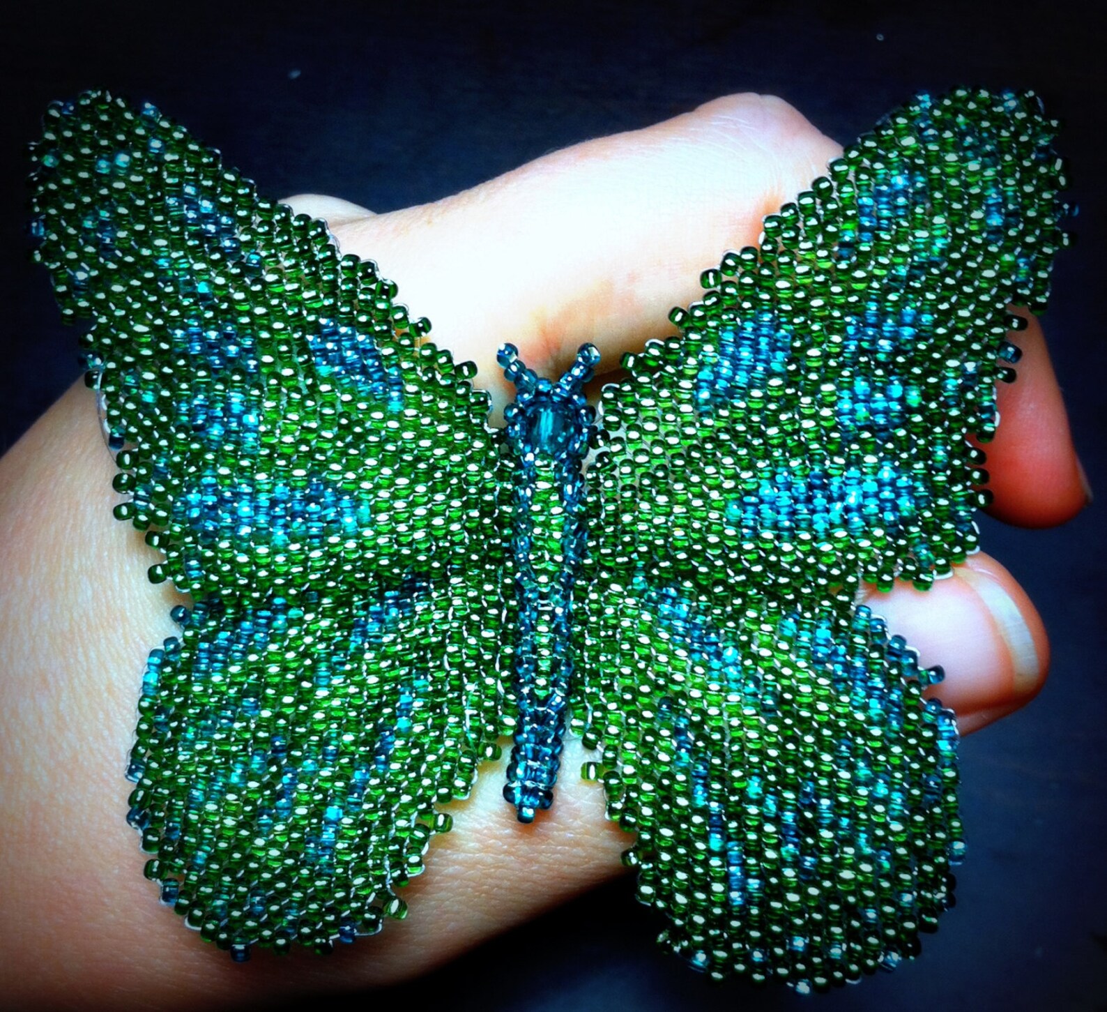 Tutorial / pattern for beaded butterfly Artisan jewellery Etsy
