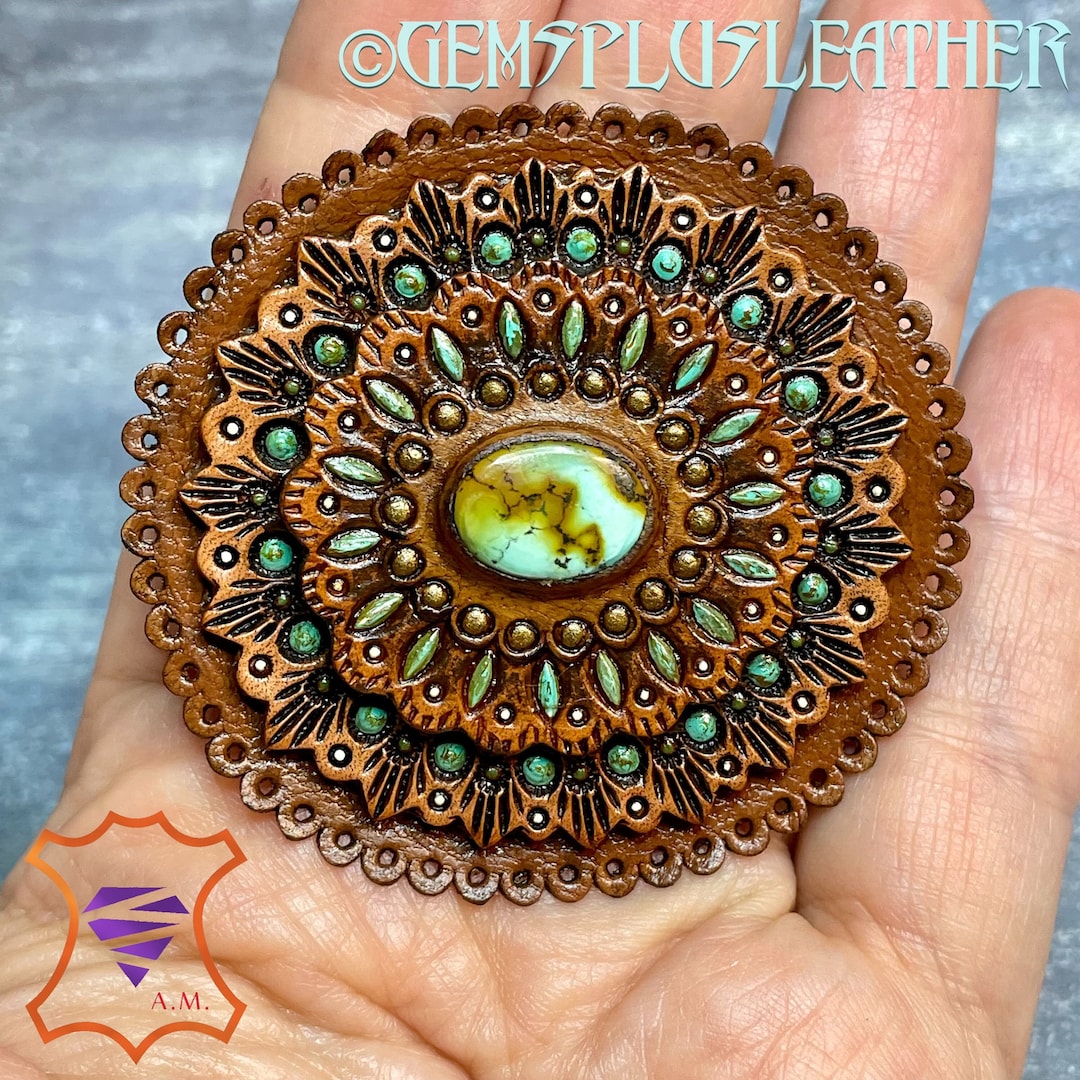 Leather Bag with Conchos main image 1