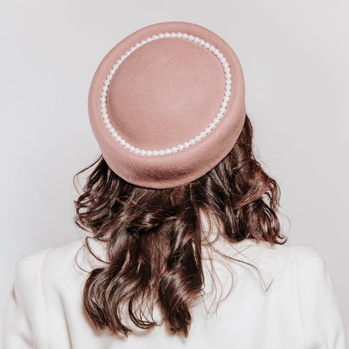 Cream Pillbox Hat Veil Jackie Kennedy Style Wedding Pillbox Etsy