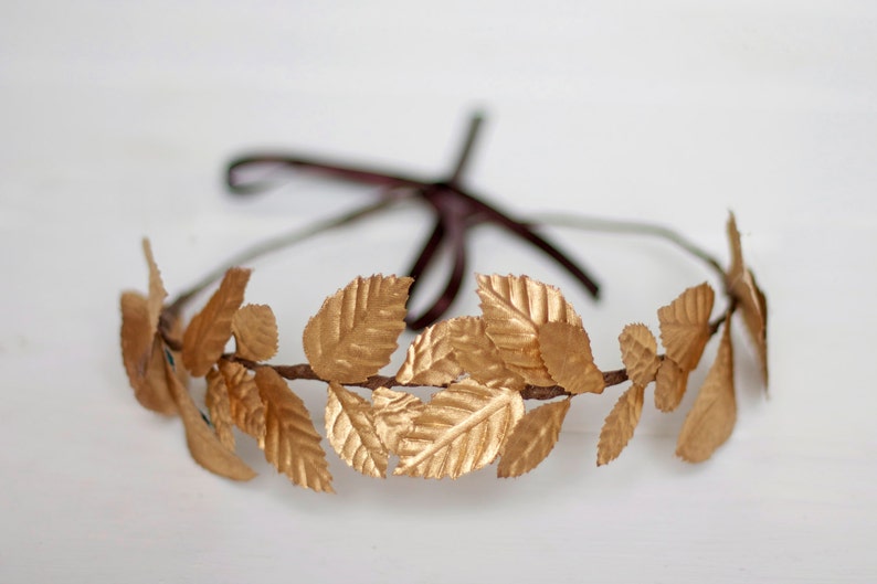 Edinburgh Corona de hojas doradas diadema de hojas corona Etsy España