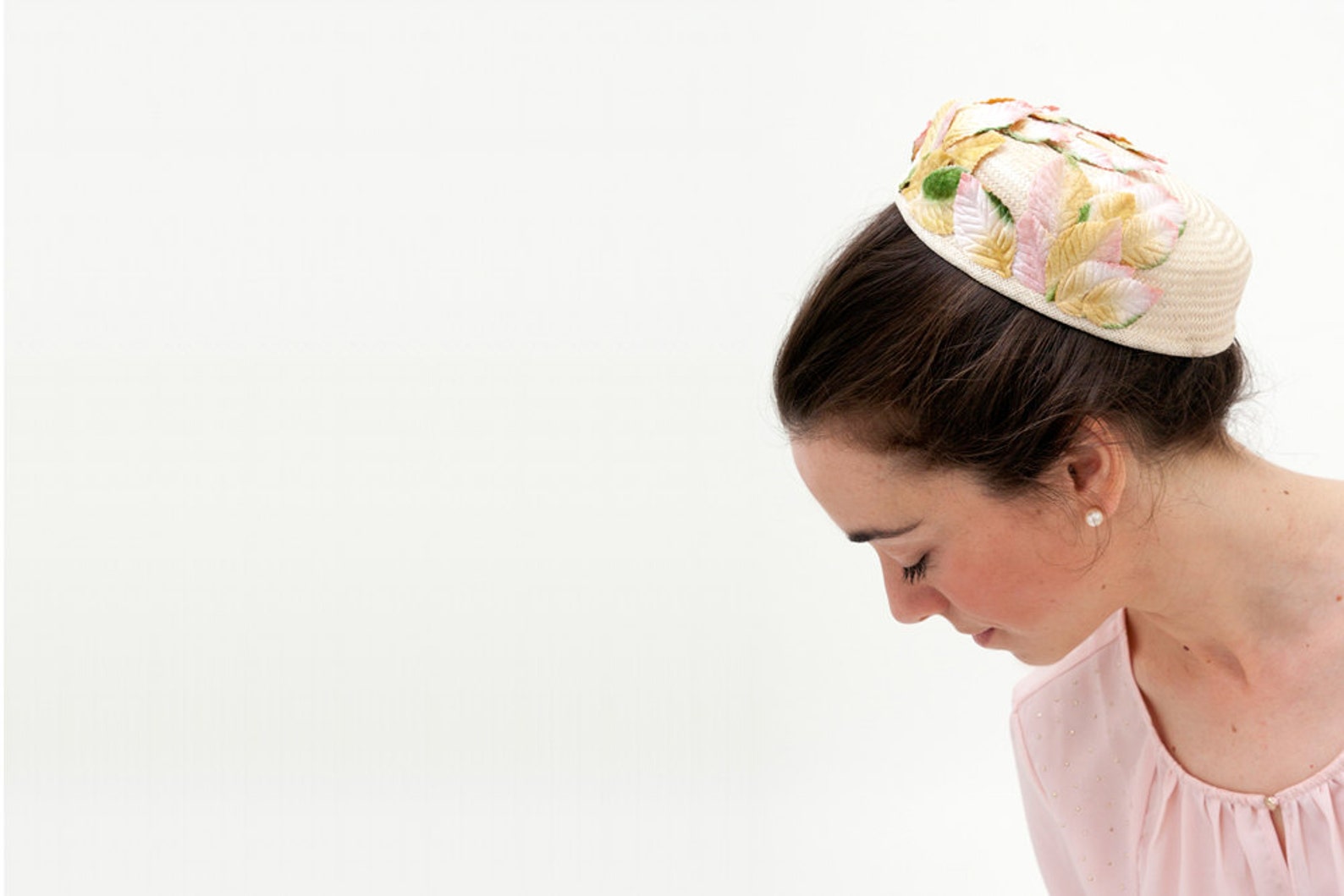 Cream Pillbox Hat Veil Jackie Kennedy Style Wedding Pillbox Etsy