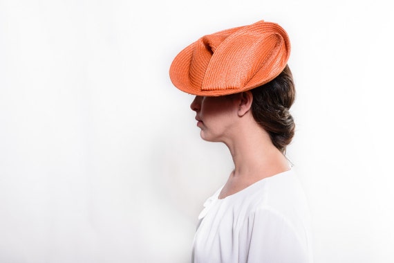 orange derby hat