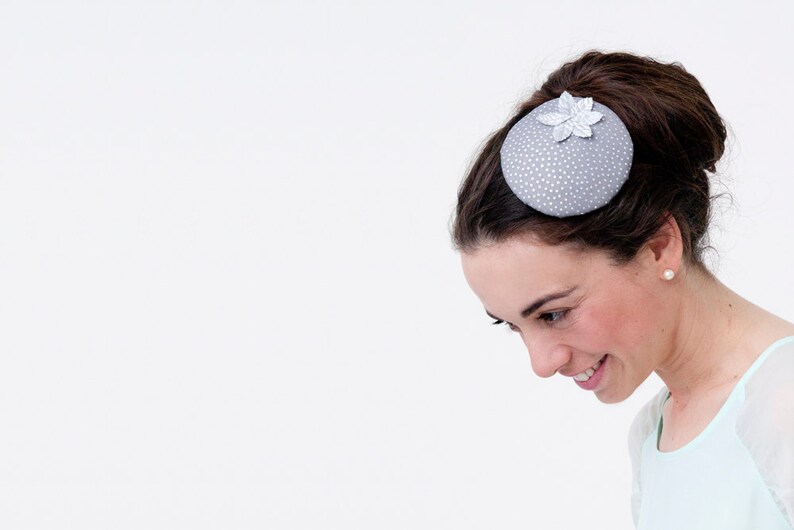 Pillbox Hat Silver Fascinator Ascot Hat Derby Headpiece Etsy