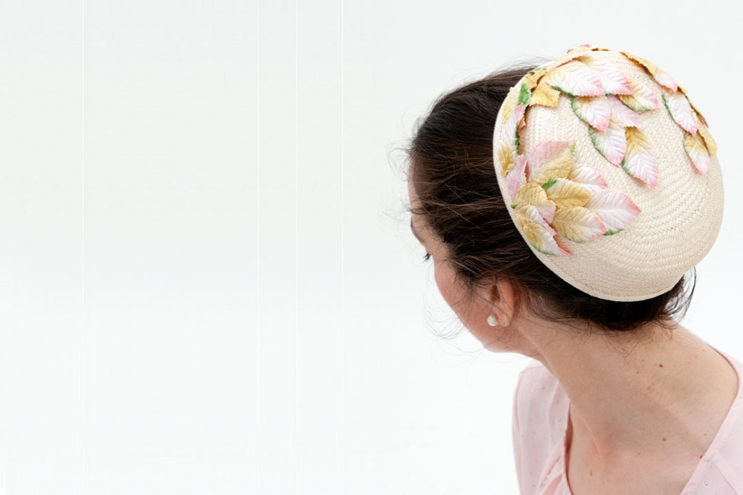 Cream Pillbox Hat Veil, Jackie Kennedy Style, Wedding Pillbox Hat