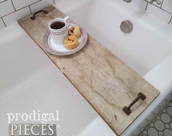 Reclaimed Wood Bathtub Tray ~ Farmhouse, Cottage, Vintage Chic Decor