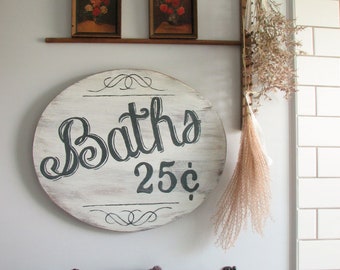 Reclaimed Bath Sign ~ Farmhouse, Industrial, Cottage Chic
