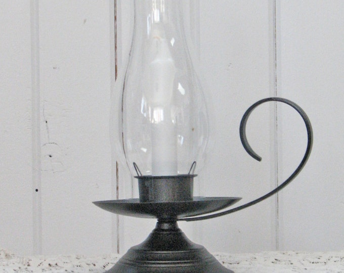 Rustic Oilrubbed Bronze Candle Holder/ Lamp Primitive Etsy