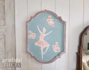 Modern Ballerina Art ~ Cottage, Farmhouse Chic, Handmade