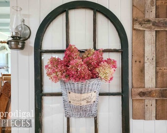 French Farmhouse Hanging Basket ~ Fleur ~ Shabby Chic, Vintage