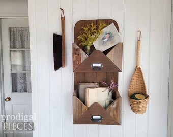 Reclaimed Wood Wall Pocket ~ Handmade Farmhouse, Vintage Chic, Cottage, Home Decor