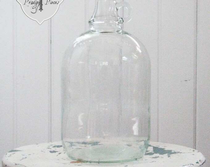 Rusticly Vintage One Gallon Glass Jug Original Lid and Etsy