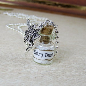 Fairy Dust Glass Bottle Necklace Charm 0.5ml Magic Dust Sparkle Glitter Vial Pendant Christmas Fairy image 1