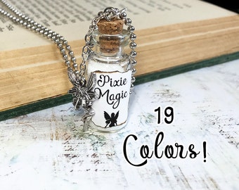 Pixie Magic 2ml Glass Bottle Necklace - Magic Dust Charm - Fairy Tale