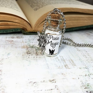 Pixie Magic 2ml Glass Bottle Necklace Magic Dust Charm Fairy Tale image 2