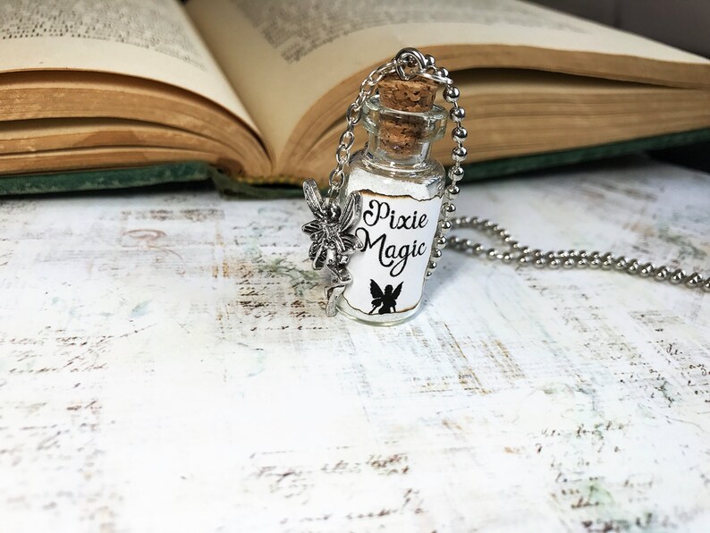 Pixie Magic 2ml Glass Bottle Necklace Magic Dust Charm Fairy Tale image 2