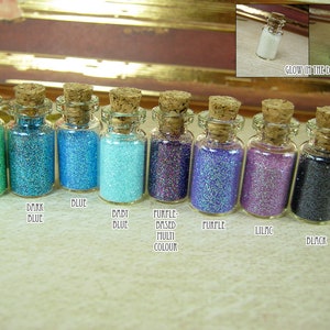 Fairy Dust Glass Bottle Necklace Charm 0.5ml Magic Dust Sparkle Glitter Vial Pendant Christmas Fairy image 4