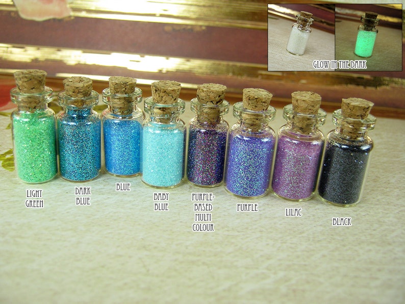Fairy Dust Glass Bottle Necklace Charm 0.5ml Magic Dust Sparkle Glitter Vial Pendant Christmas Fairy image 4