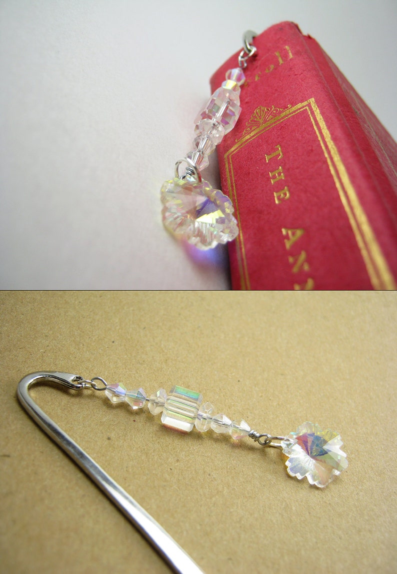 Silver Beaded Shepherd's Hook Bookmark Shepherd Etsy