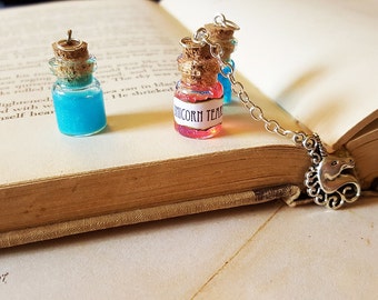 Unicorn Tears 0.5ml Glass Bottle Necklace Charm - Magic Unicorns - Kawaii Cute Potion Vial