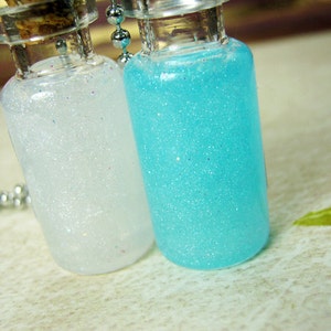 Unicorn Blood 2ml Glass Bottle Necklace Charm Glow in the Dark Cork Vial Pendant Magic Kawaii image 3