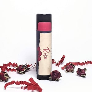 ROSE Flavored Lip Balm, Sweet Rose Scented Lip Balm, Natural Ingredients, Valentine&#39;s Day Gift for Mother&#39;s, Rose Scented, Sweet Lip Balm