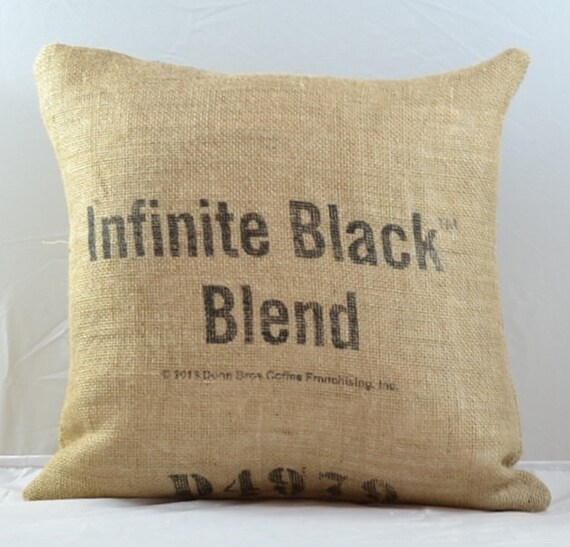 Items similar to Burlap coffee pillow, decorative pillow cover, burlap pillow cover, burlap on Etsy