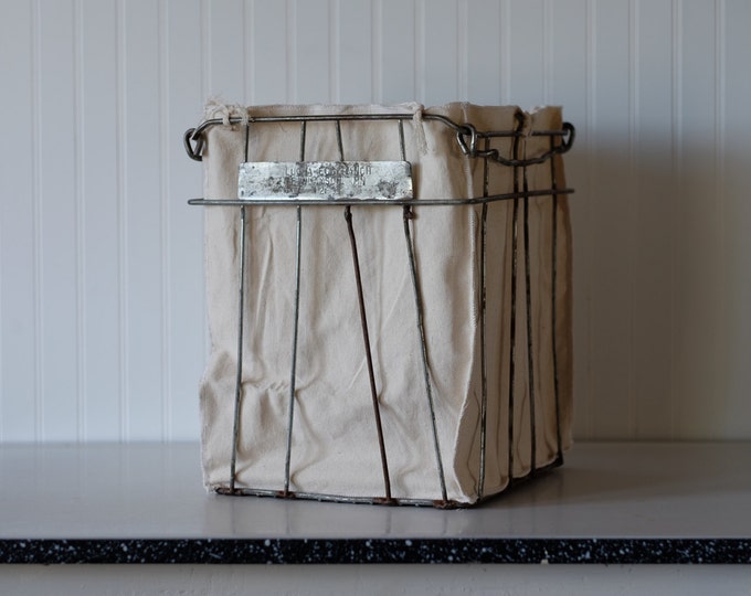 Rustic Metal Egg Crate With Liner Industrial Basket Etsy