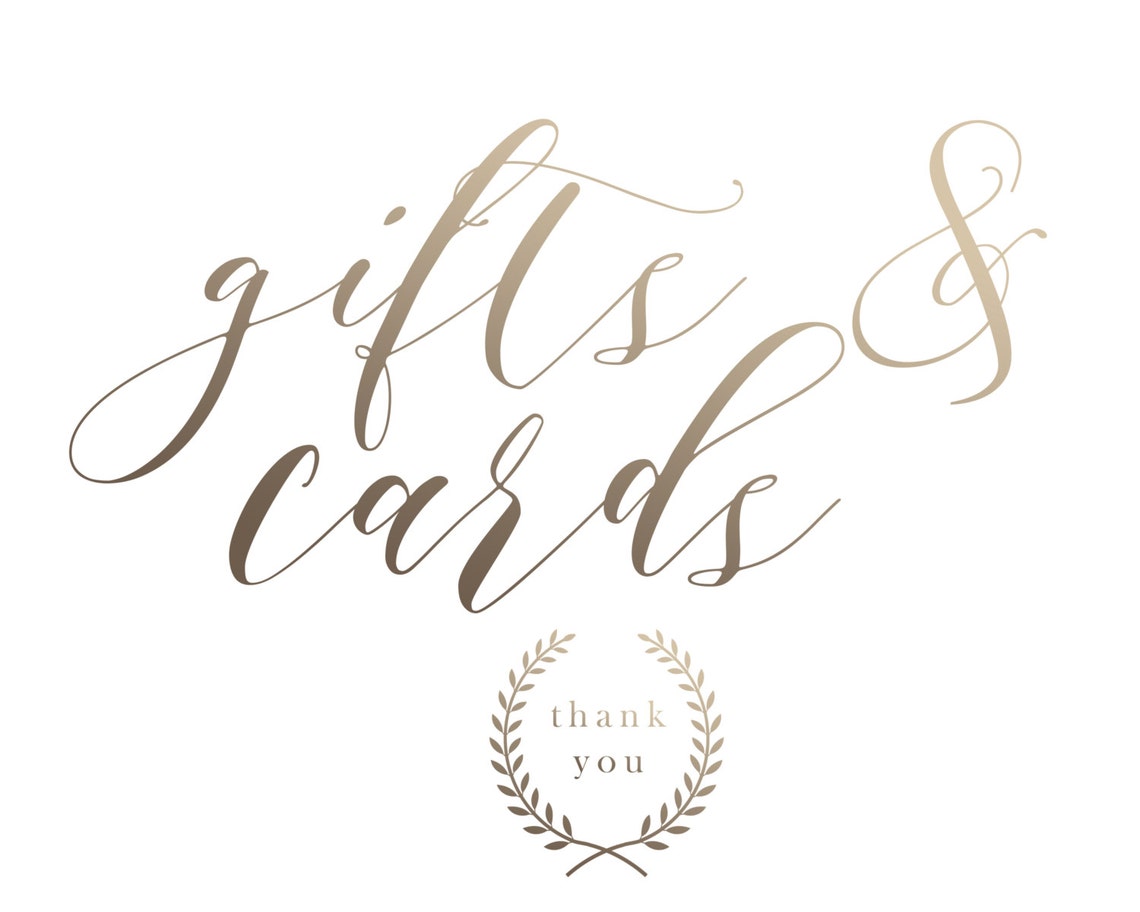 Wedding Gifts Cards Sign Printable FREE Wedding Signs - Etsy