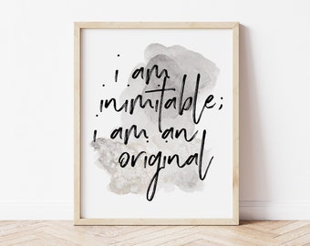 Hamilton Musical Printable, I am inimitable I am an original, Hamilton Art Print Printable, Hamilton Broadway Poster, Hamilton Wall Art