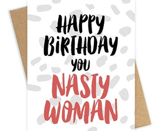 Nasty card birthday | Etsy