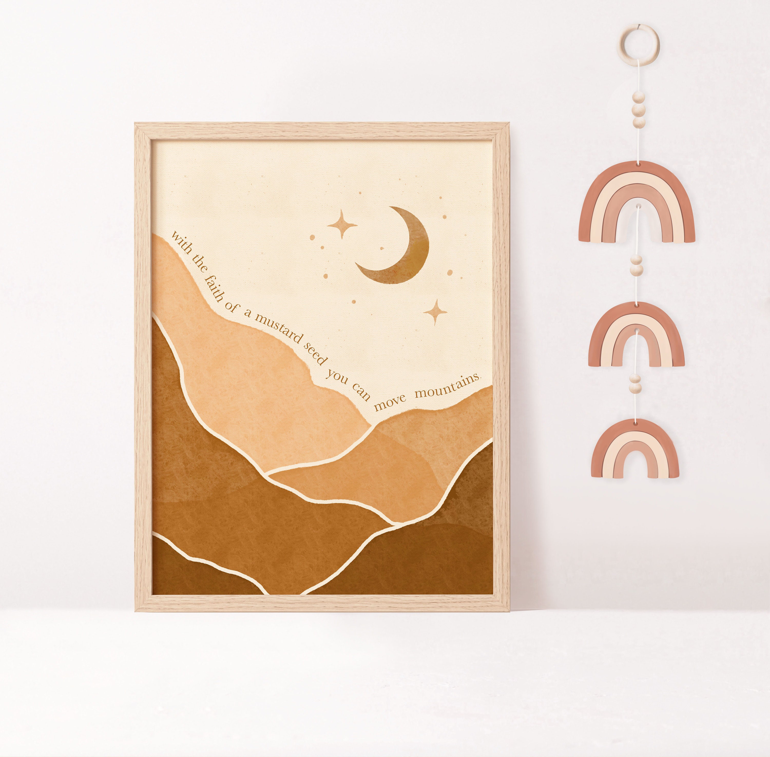 Printable Boho Wall Art Boho Mountain Wall Art Boho Wall Etsy