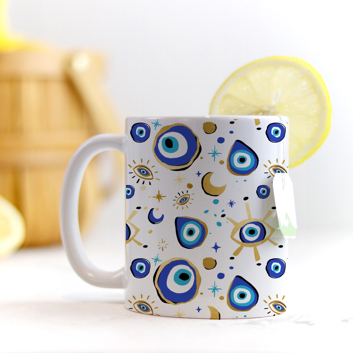 Evil Eye Mug Evil Eye Gift Evil Eye Protection Mug Evil Etsy