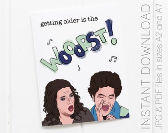 PRINTABLE Parks and Rec Card, Jean Ralphio Mona Lisa Saperstein, The Worst, Funny Parks and Rec Birthday, Card from Brother Card from Sister