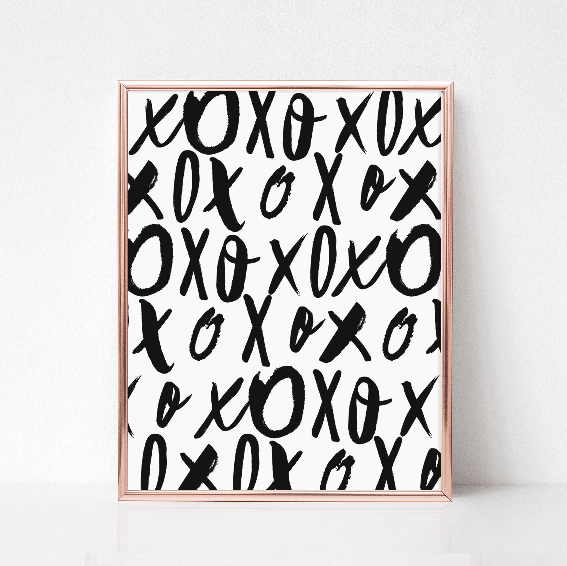 XO Wall Art XO Print Hugs and Kisses Art Print Gallery Wall Etsy