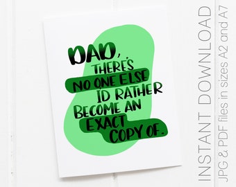 PRINTABLE Funny Fathers Day Card, Funny Card for Dad, Dad Birthday Card, Card from Son, Like Father Like Son, Birthday Card for Dad, Father