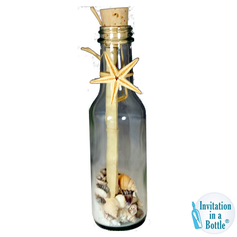 Ocean Shores Message In A Bottle Invitations Beach Weddings, Destination Wedding image 6