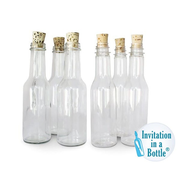 Bottles and Corks for Message In A Bottle Invitations Bulk For Party Favors or Craft Projects, Invitation, Sand Art, School Projects, DIY