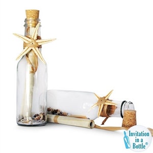 Ocean Shores Do-It-Yourself Kit, Message In A Bottle Invitations, Party Favors or Craft Projects, Congratulation