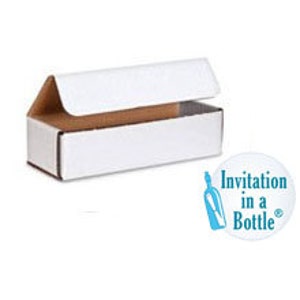 Buzones de correo para botellas, favores, cajas blancas