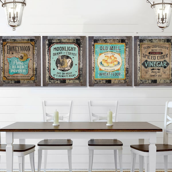 Rustic Kitchen Art - Etsy