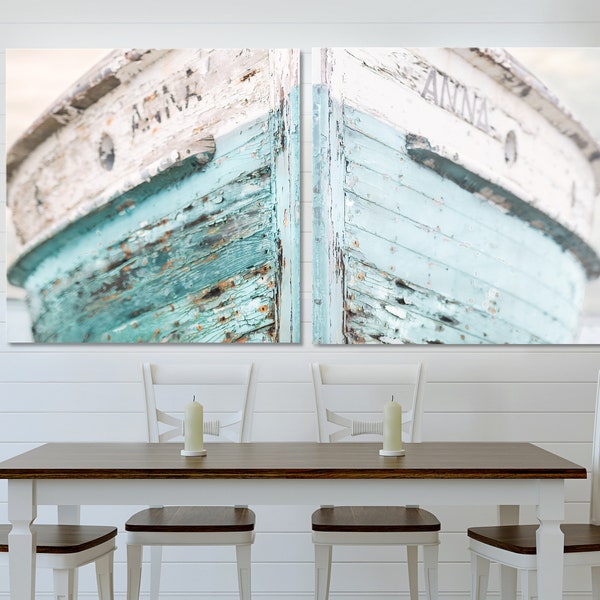 Nautische Dekor, Strand Dekor, Aqua Dekor, rustikale Wandkunst, Schiff, Holzboot, Boot, Fixer Obermaterial, Aqua, Geschenke für sie, Geschenke, Weihnachten