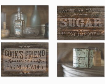 Farmhouse Kitchen Wood Sign: Rustic Teal Aqua Wall Art