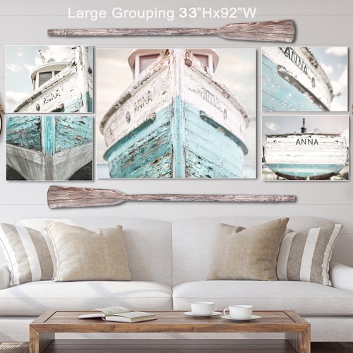 Nautical Wall Decor Large Ship Art Wood Plank Sign Nautical Etsy