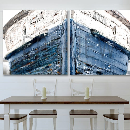 Nautical Wall Decor Large Ship Art Wood Plank Sign Nautical Etsy