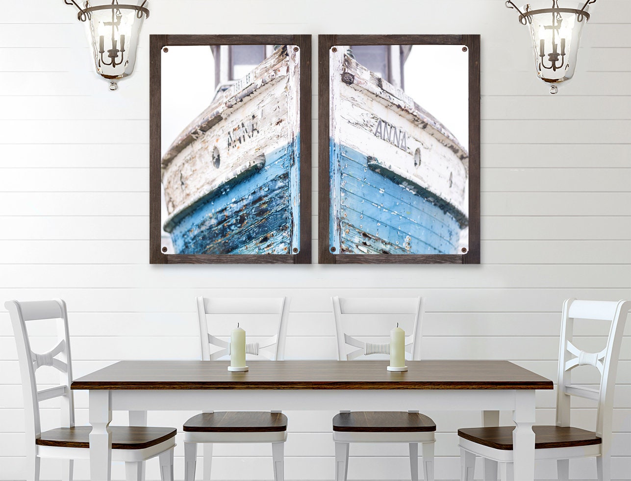 Navy Nautical Decor Blue Nautical Rustic Wall Art Nautical Etsy