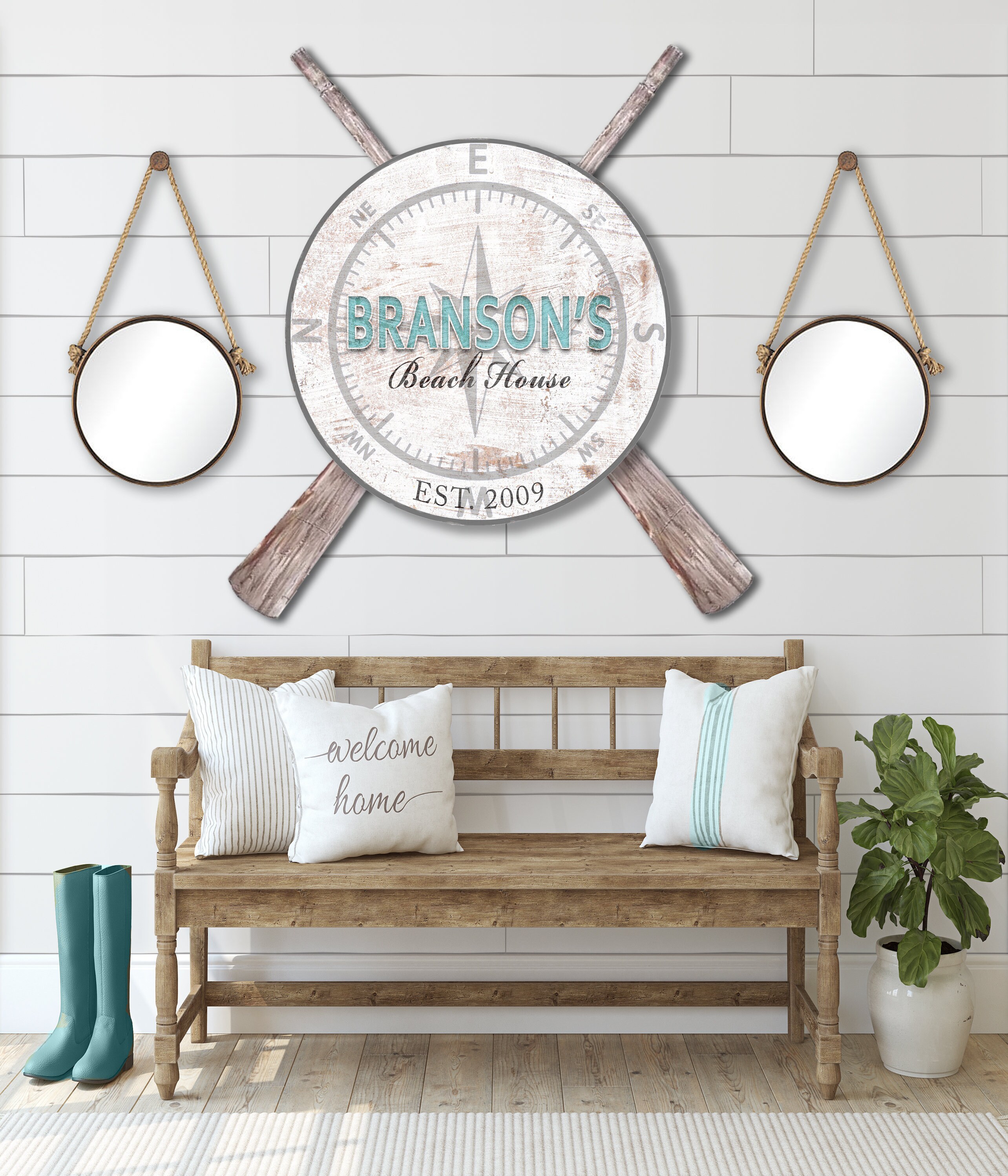 Personalized Nautical Sign Nautical FarmhouseNautical Decor Etsy