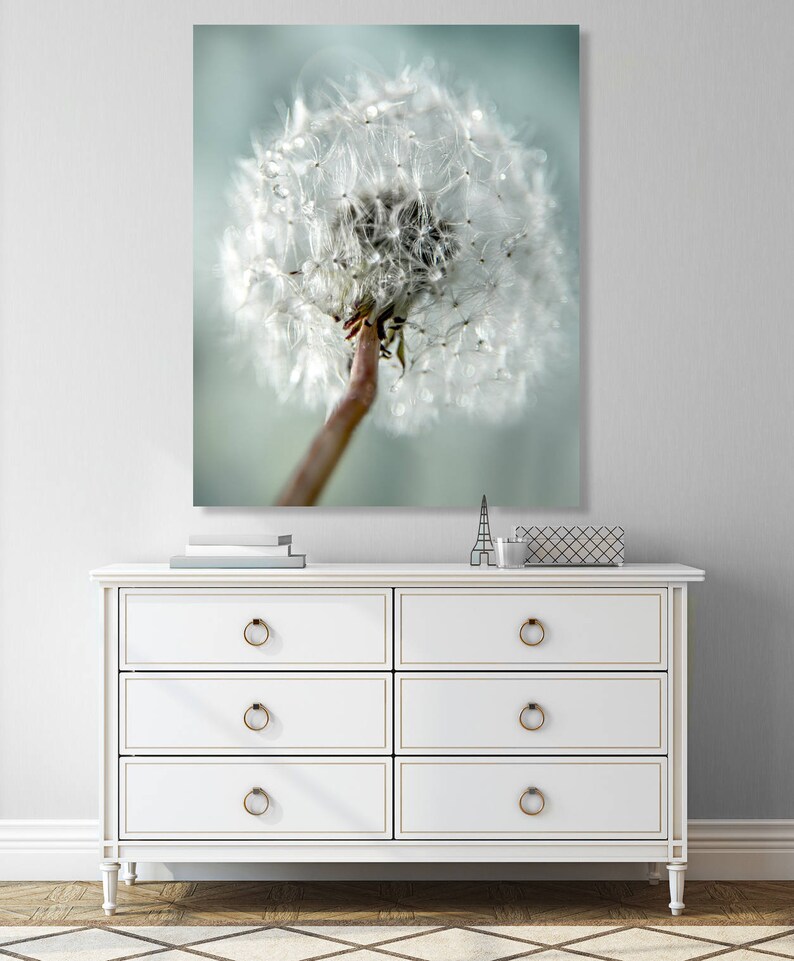 Dandelion Cottage Decor Rustic Wall Art Canvas Farm Art Etsy
