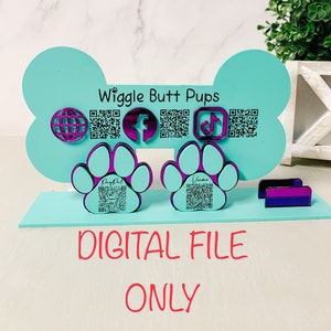 Digitaal bestand UNIEKE VERSIE Social Media en Payment File, Let's get social, SVG file, Glowforge file
