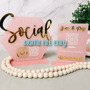 Digitaal bestand ORIGINELE VERSIE Social Media and Payment File, SVG file, Glowforge file