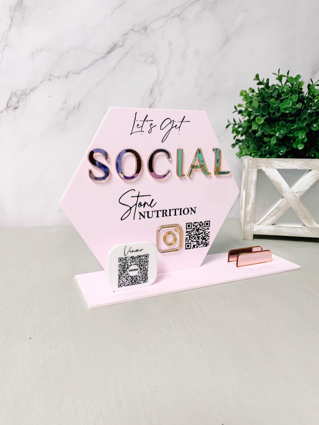 Social Media Sign, QR Code Sign, Sign for Small Business Owner, Vendor ...